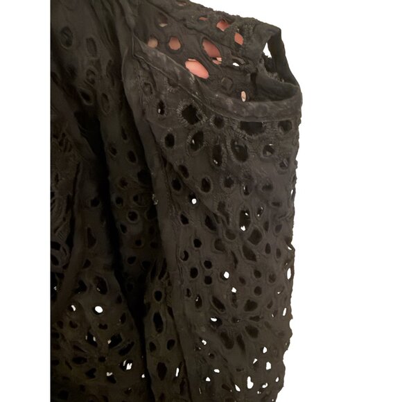 Anthropologie Black Lace Tunic Top with Cropped Cami XL - Picture 6 of 6